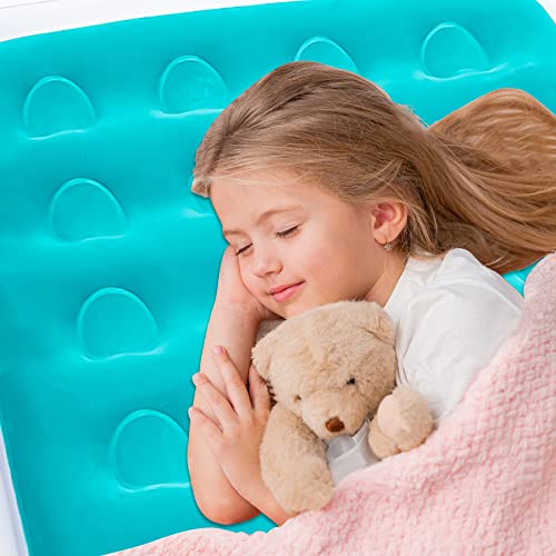 Inflatable Kids Travel Bed Toddler Air Mattress Set with Security Bed Rails and Electric Pump G55120