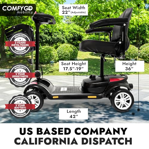 350 lbs Capacity Lithium Battery Powered Foldable Electric Mobility Scooter D607827
