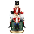 Nutcracker Music Box Wooden Nutcracker Soldier Toy Handmade Nutcracker Figures Christmas Nutcrackers Soldiers Wind up Musical Box Clockwork Christmas Music Box X6870