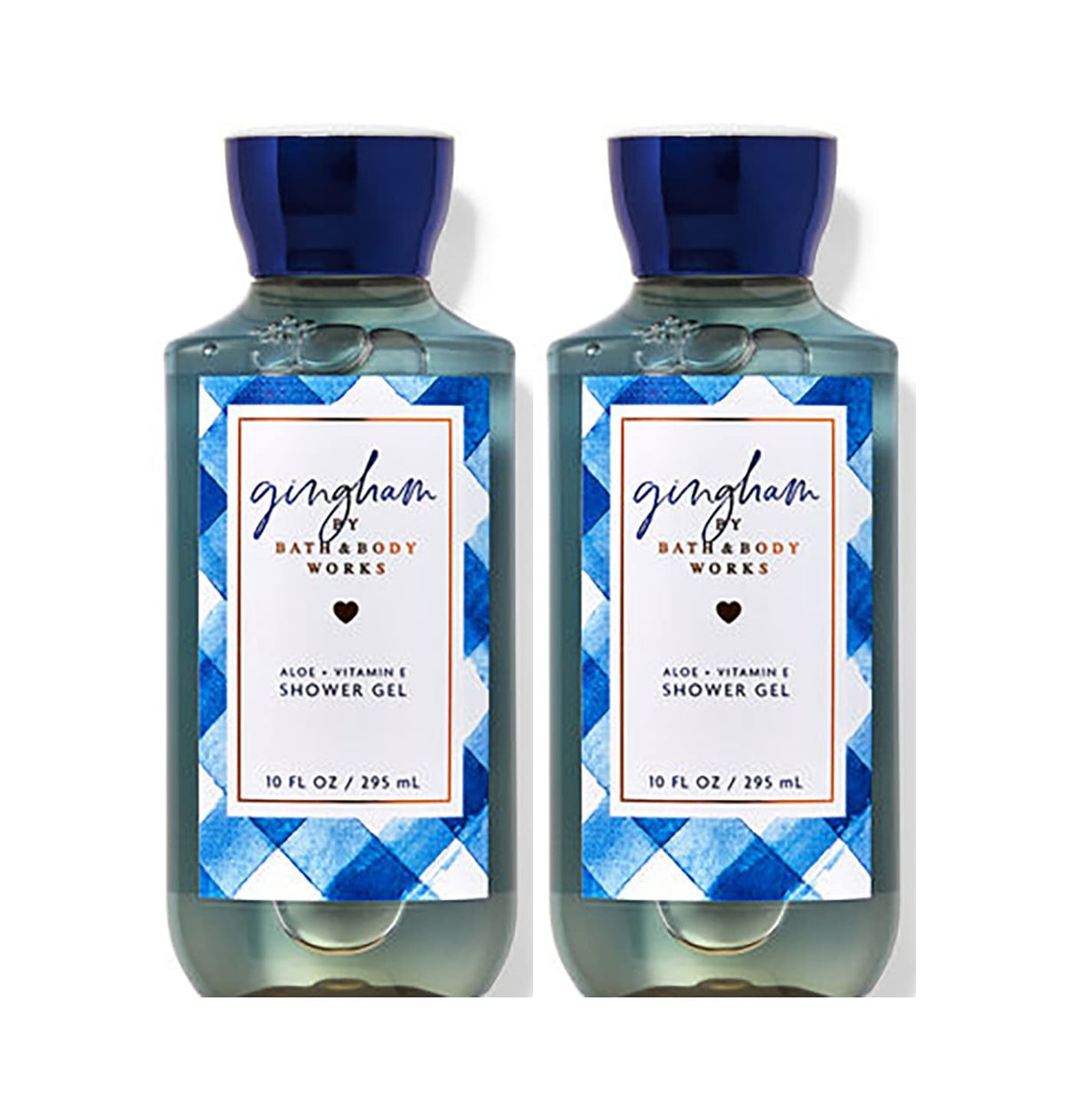 10 Oz 2 Pack Gingham Shower Gel T2766