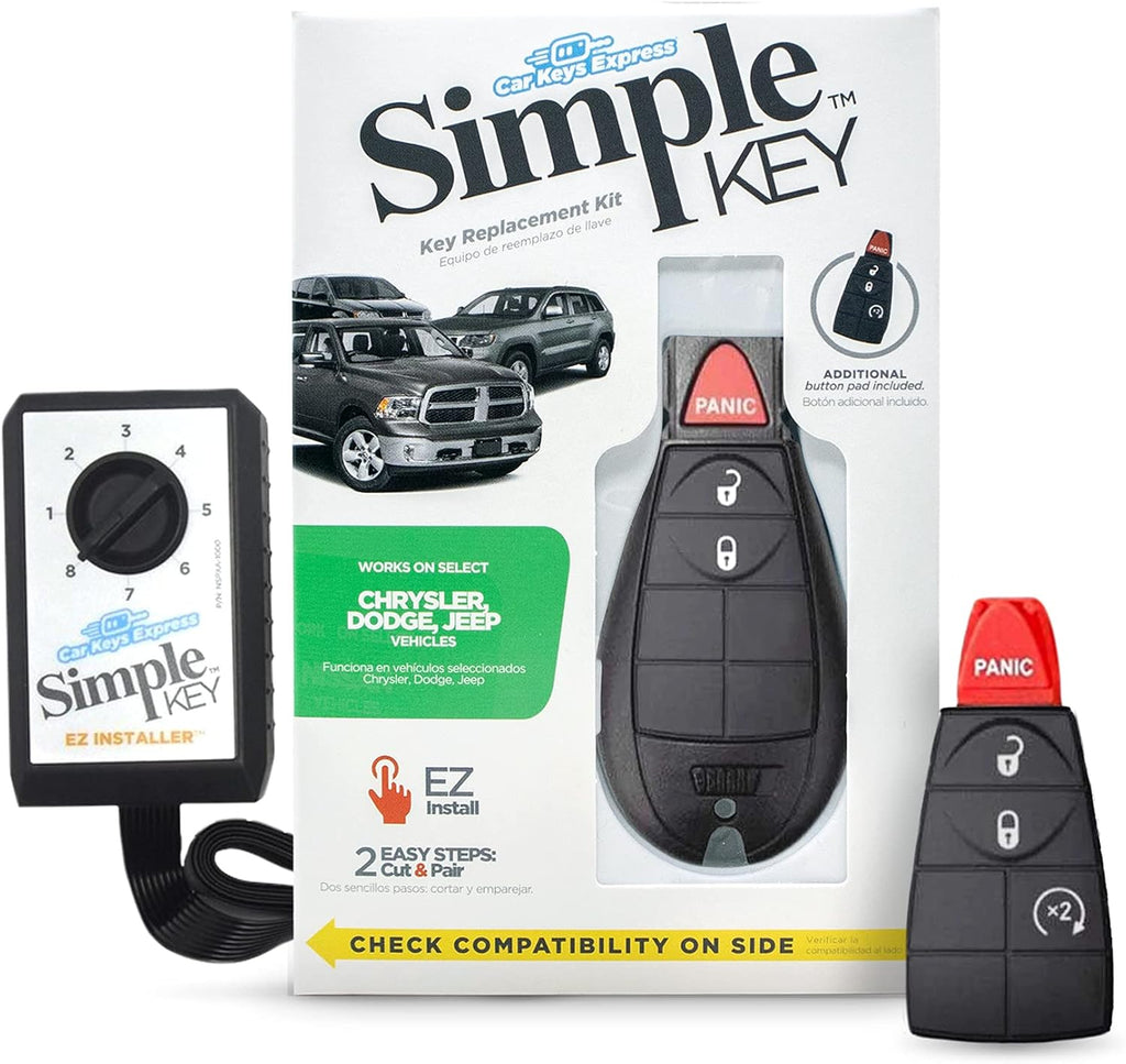 Key Fob and Key Programmer with Interchangeable 4 Button Keypads W95103