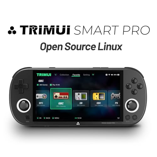 4.96 inch Handheld Game Console Linux System 128G SD Card (Black) D8463