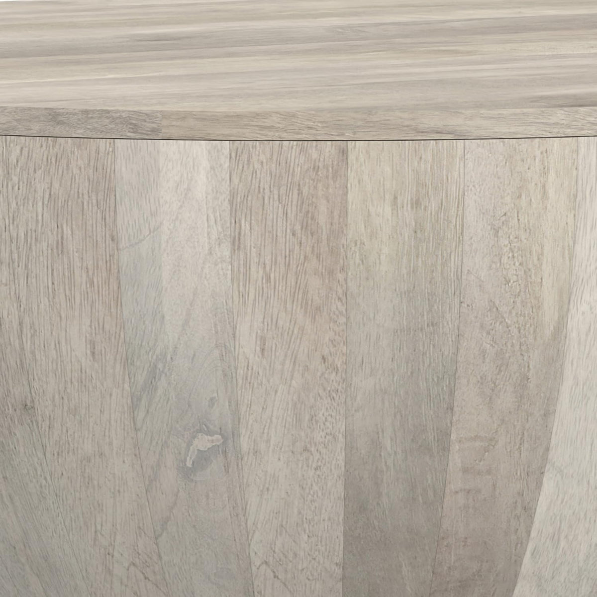 White Wash Drum Coffee Table D627