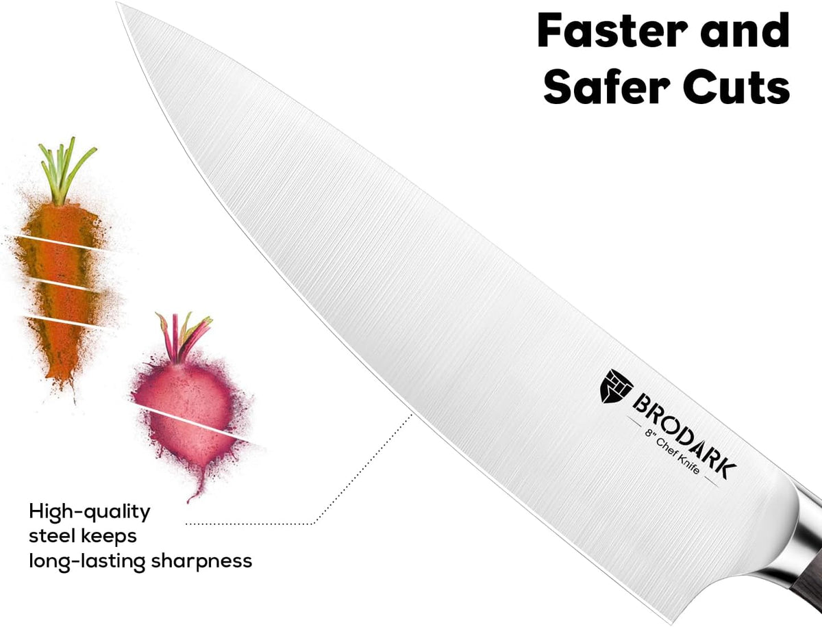 4 Pcs German Stainless Steel Kitchen Knife Set with Kitchen Shears O6041