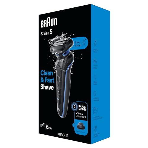 Blue Electric Foil Shaver with Precision Trimmer J587062