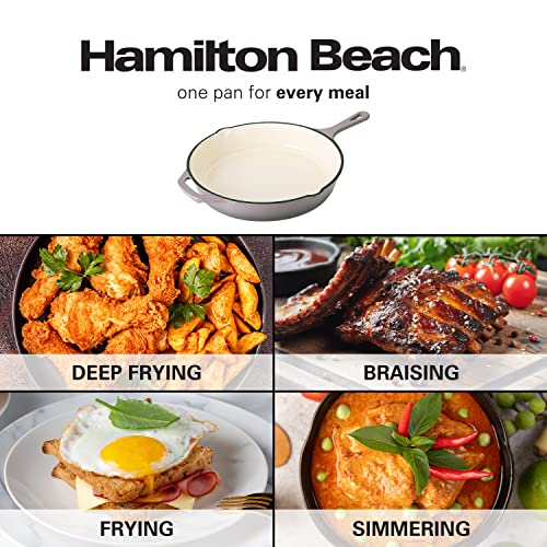 Cream Enameled Cast Iron Fry Pan 10-Inch A5432