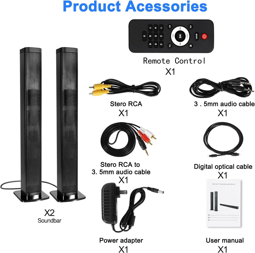 2 in1 Soundbar with Remote Control Q855882