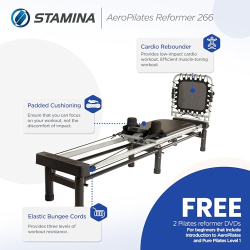 Black Pilates Reformer Workout Machine S5475