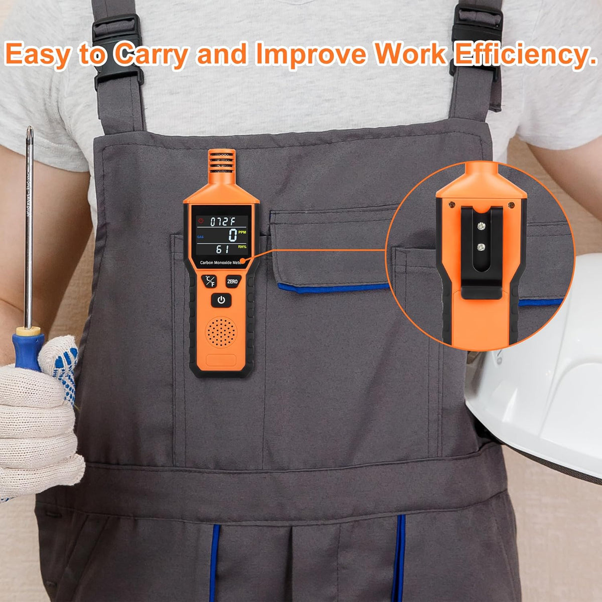 Portable Carbon Monoxide Detector Battery Powered Handheld Meter B51869