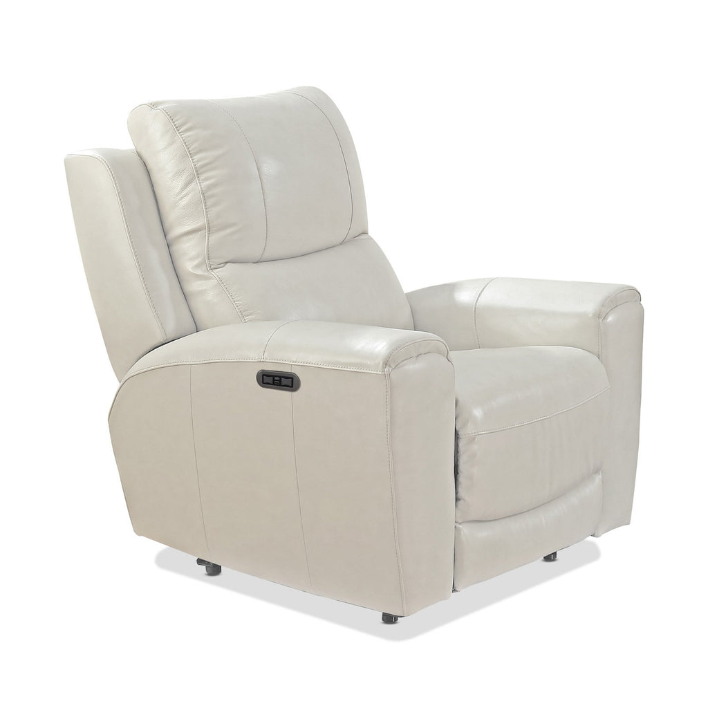Ivory Leather Power Reclining Chair H981183