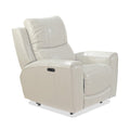 Ivory Leather Power Reclining Chair H981183