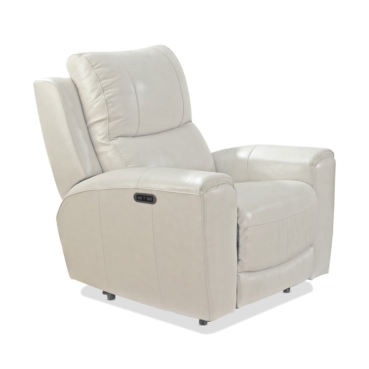 Ivory Leather Power Reclining Chair H981183