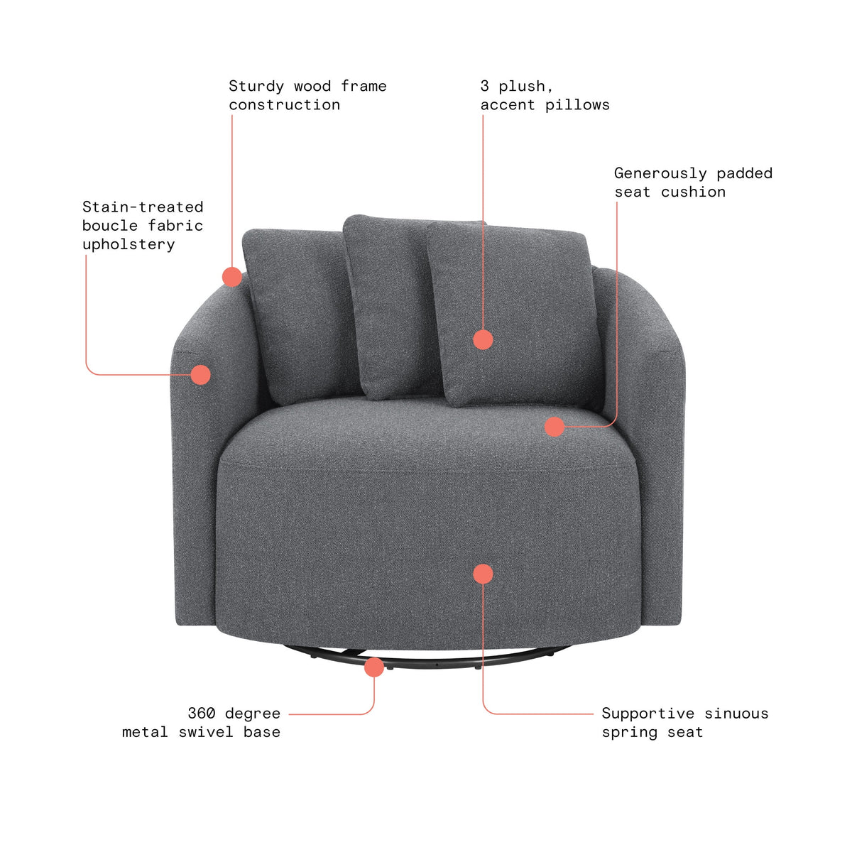 Charcoal Chair J995