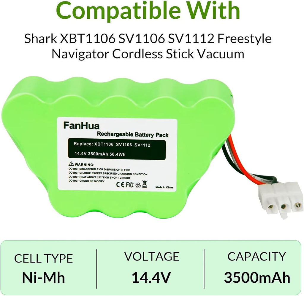 14.4V 3.5Ah Ni-Mh Battery for Cordless Stick Vacuum Cleaner R58535