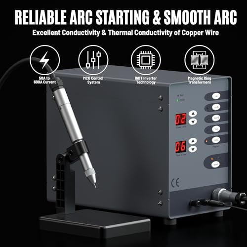 Automatic Jewelry Welder CNC Spot Welder Machine 110V 100W Pulse Argon Arc Permanent Jewelry Welding Kit 50A-600A P39180