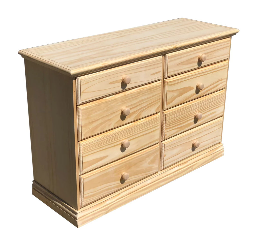 Wide Solid Pine Wooden Dresser N35925