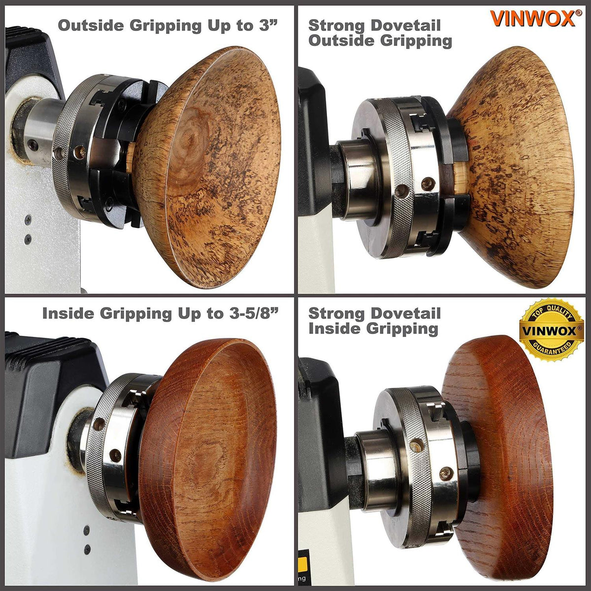 4-Jaw Self-Centering Wood Lathe Chuck T134697