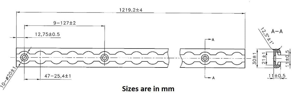 Heavy Duty Aluminum 4ft L-Track (4 Pcs) with Stainless Steel Ring (16 Pcs) Tie Down System M2591