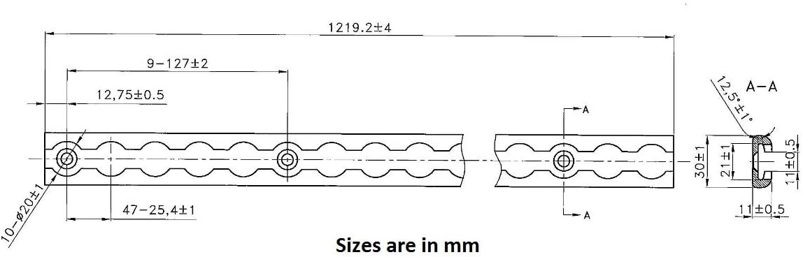 Heavy Duty Aluminum 4ft L-Track (4 Pcs) with Stainless Steel Ring (16 Pcs) Tie Down System M2591