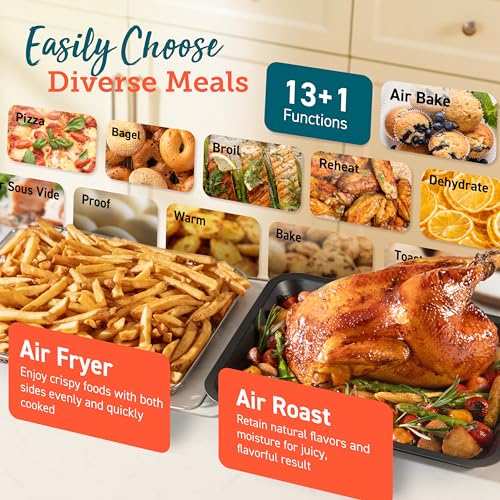13-in-1 26-Quart Ceramic Air Fryer Toaster Oven Combo V27499