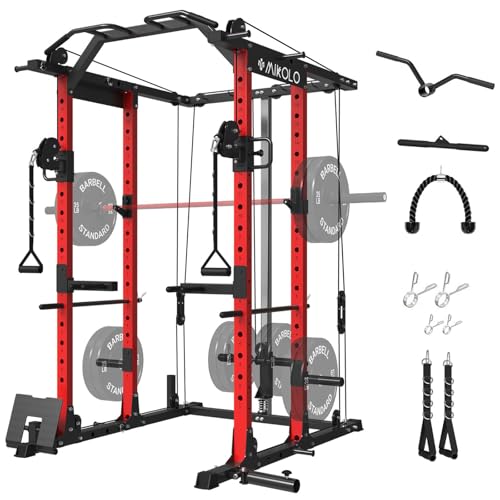 Power Cage with Cable Crossover System for Home Gym E9847