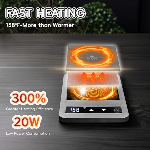 Coffee Mug Warmer & Mug Set, 14oz Heated Cup with Temperature Control and Auto Shut Off A487565
