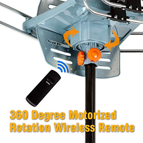 HDTV Antenna Amplified Digital Outdoor Antenna 150 Miles Range with 40FT RG6 Coax Cable C89973