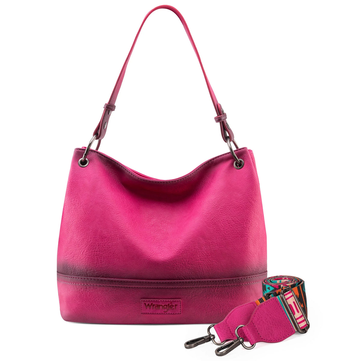 Distressed-Hot Pink Leather Tote Bag J82943