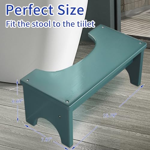 6.7" Non-Slip Wood Toilet Stool W194