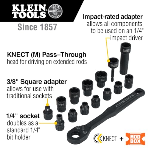15-Piece Pass Through Socket Set with Case H2743