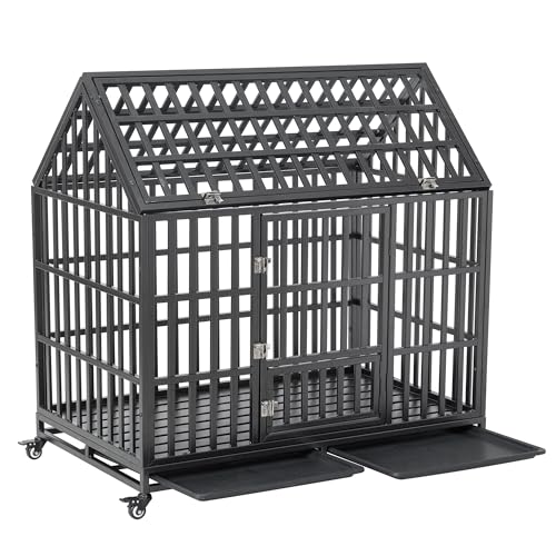 48 Inch Metal Dog Crate with Removable Trays R5007