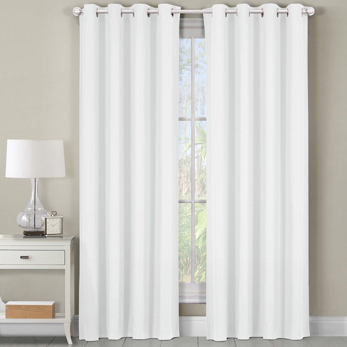 Luxor Heavyweight 100% Cotton Room-Darkening Grommet Curtains Single Panel