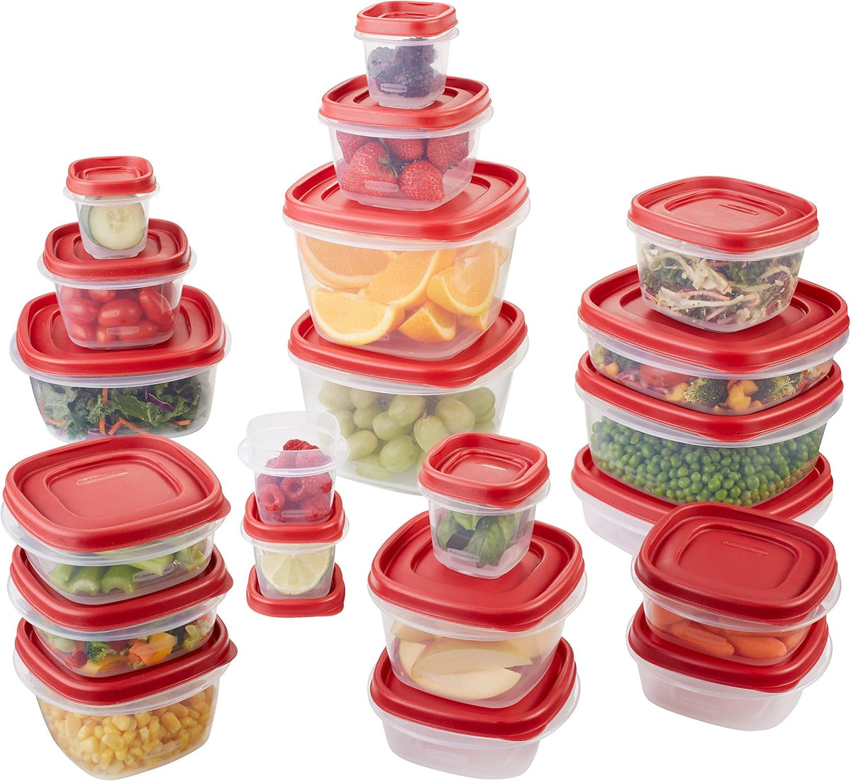 42 Piece Red Food Storage Containers J143774
