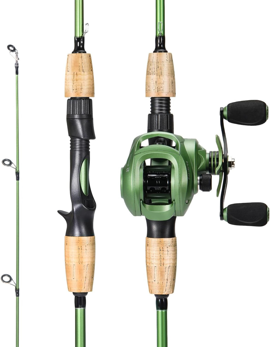 Graphite 2Pc Fishing Rod Reel Combos with Stainless Steel Guides F647789