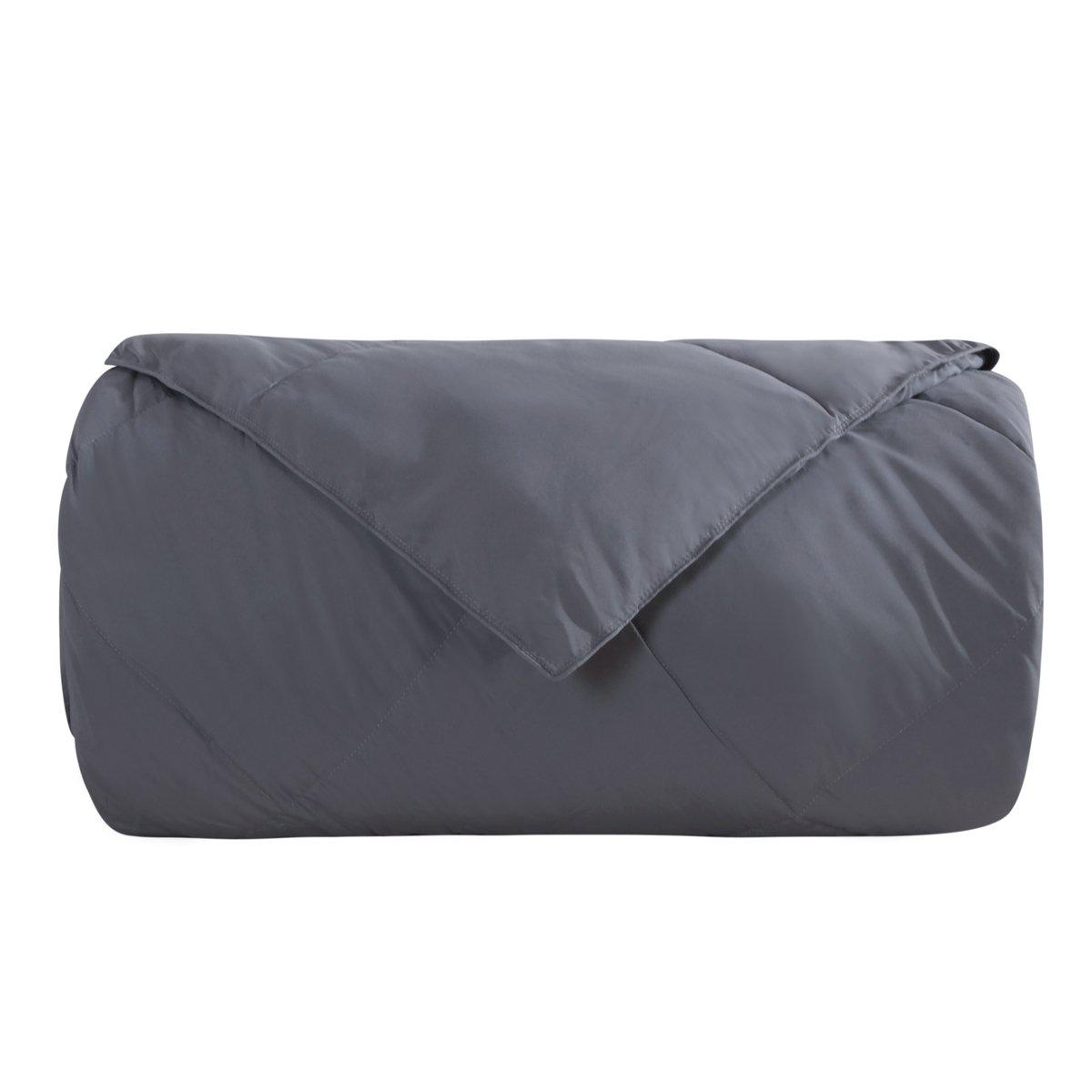 Gray Down Alternative Comforter All Season Medium Fill Weight Micro