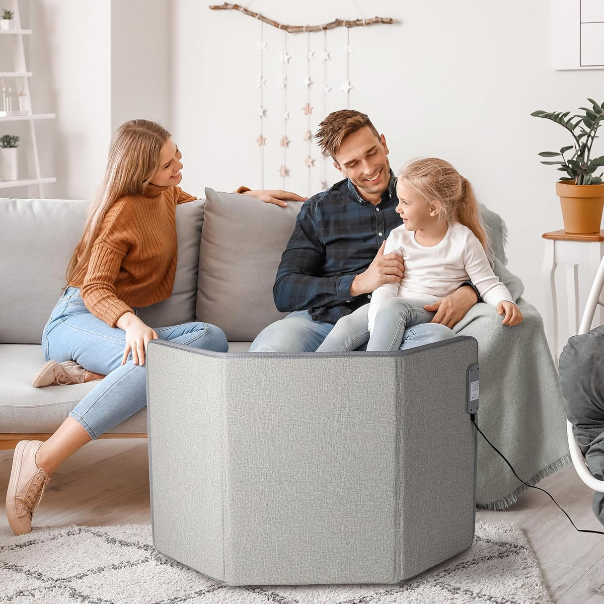 3 in 1 Space Heater with Heated Floor Mat & Side Table V927427