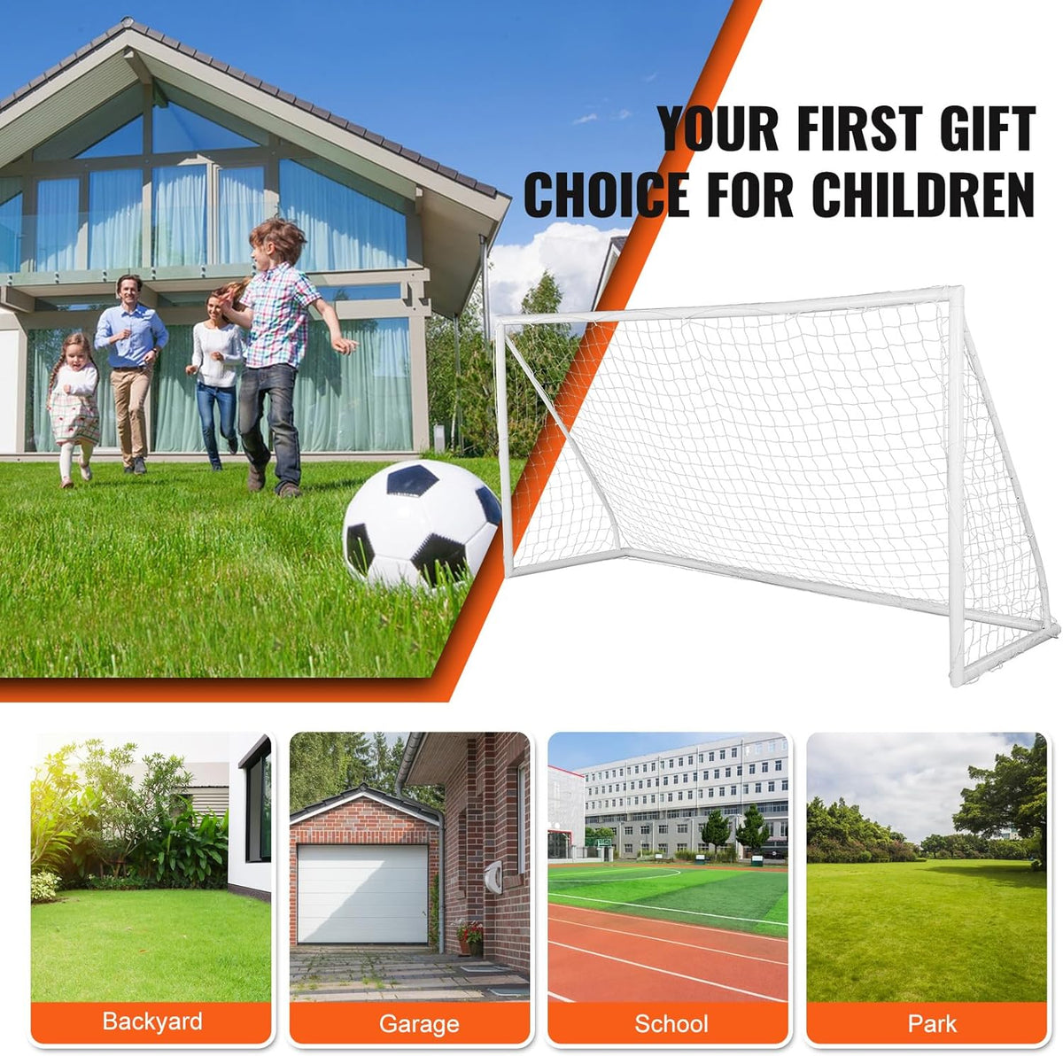 12x6 ft Portable Soccer Goal with Carry Bag V95367