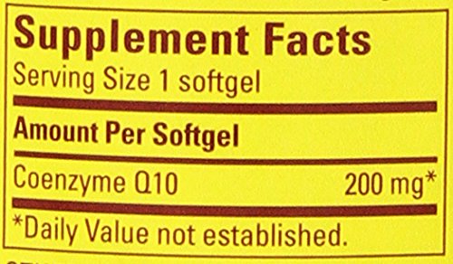 CoQ10 200 mg Dietary Supplement Softgels 100 Count A65518
