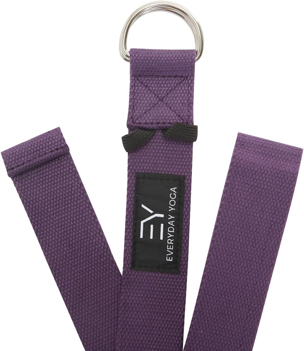 Plum Rectangular Yoga Bolster and Yoga Strap Set T239505