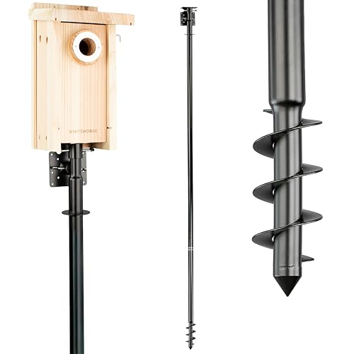 Bird House Pole Mount - 7’ Tall Bird Feeder Pole P5953