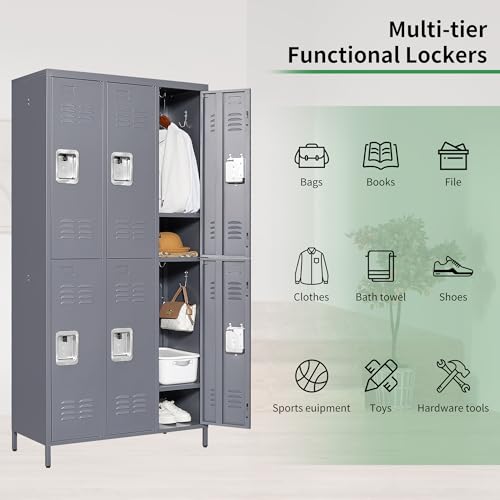 9 Door Steel Storage Locker (Black) T1037