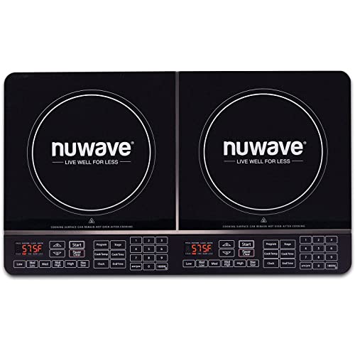 Double Induction Cooktop, 1800W, 2 Large 8” Heating Coils, Independent Controls, 94 Temp Settings, Ceramic Glass Surface Z8770