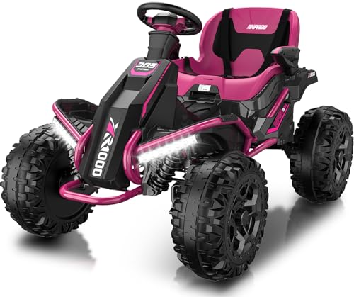 24V 4x4 Ride On Toy with 4x200W Motors, 5MPH, Parent Remote, Wide Adjustable Seat, Headlights, Metal Frame, Shock Absorbers, Green S8847