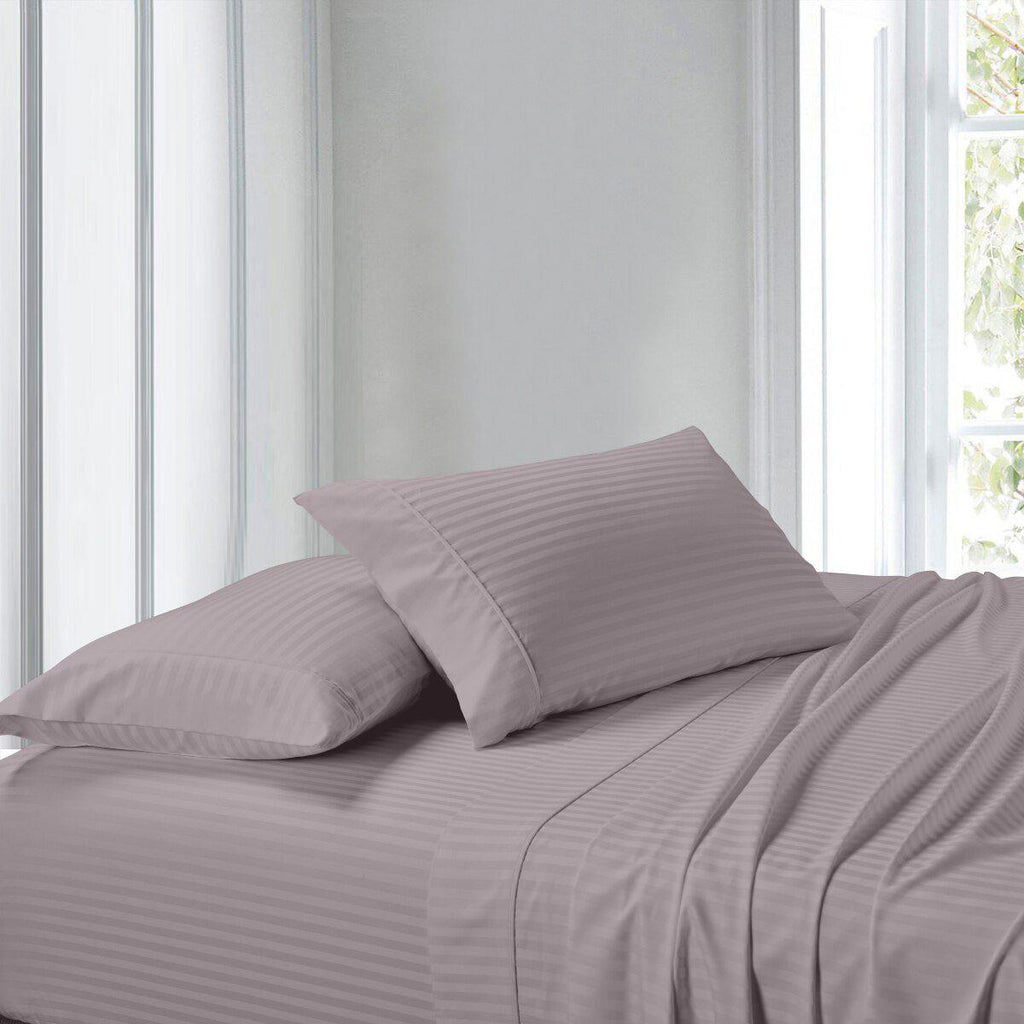 Attached Waterbed Sheet Set Stripe 300 Thread Count