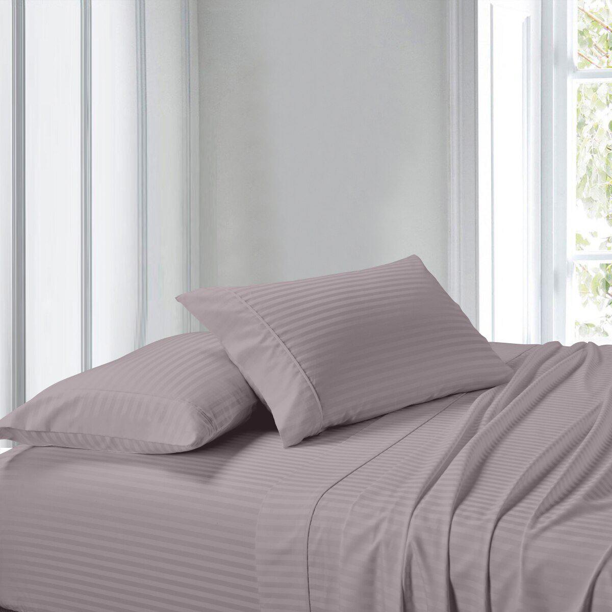 Attached Waterbed Sheet Set Stripe 300 Thread Count