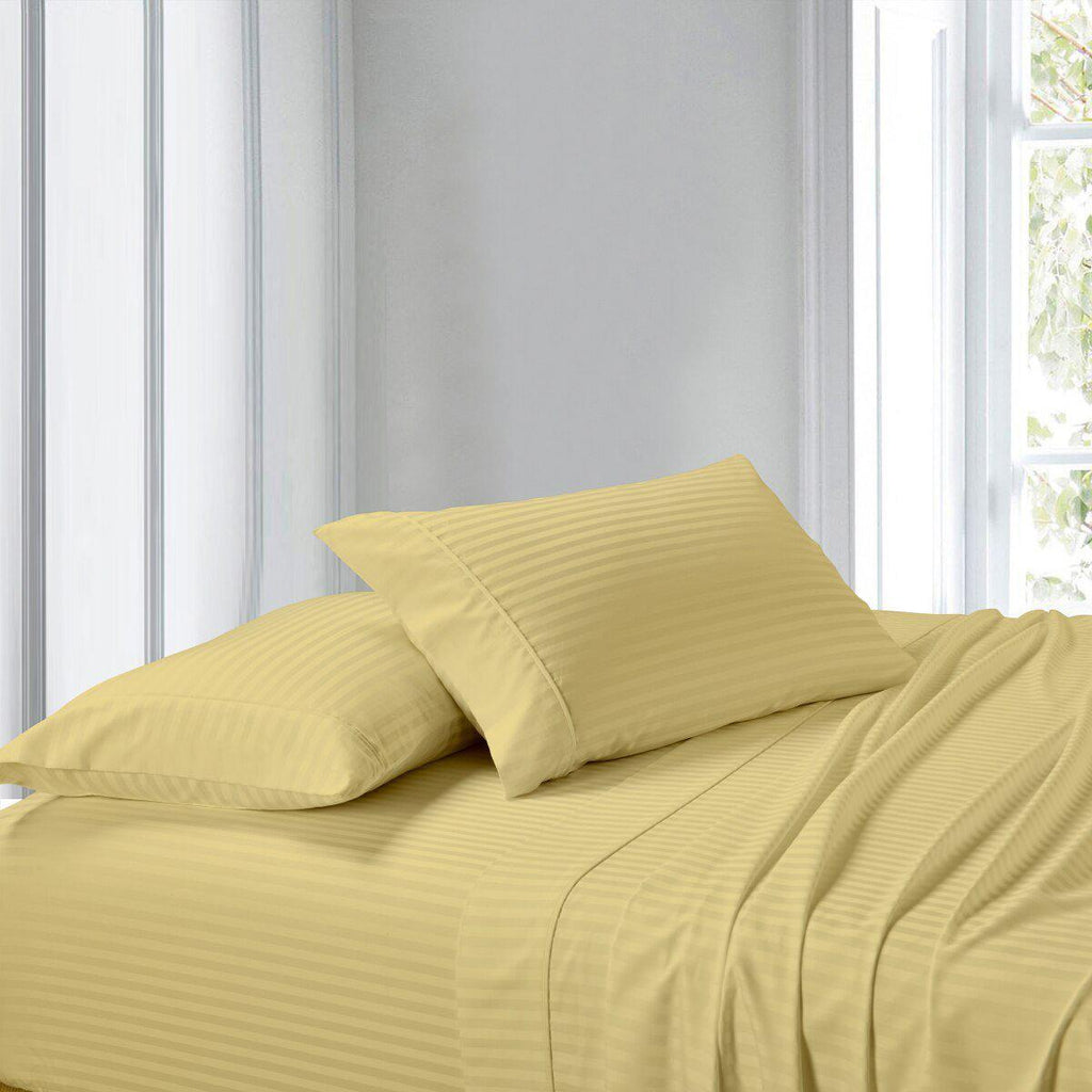 Attached Waterbed Sheet Set Stripe 300 Thread Count