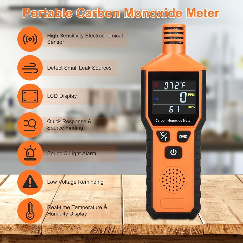 Portable Carbon Monoxide Detector Battery Powered Handheld Meter B51869