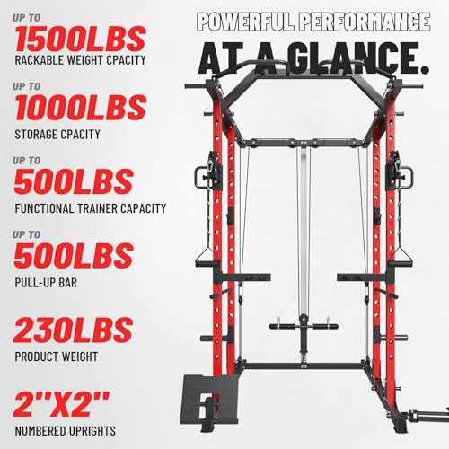Power Cage with Cable Crossover System for Home Gym E9847