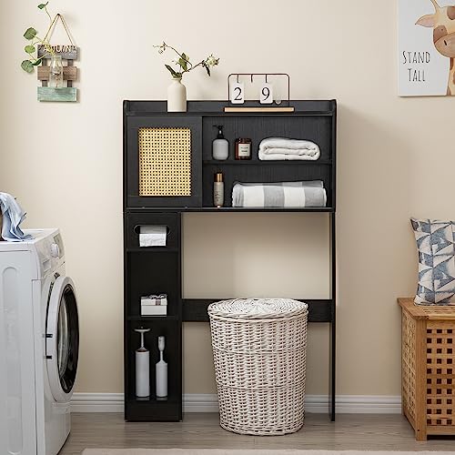 White Over The Toilet Storage Cabinet with Adjustable Shelves B7014