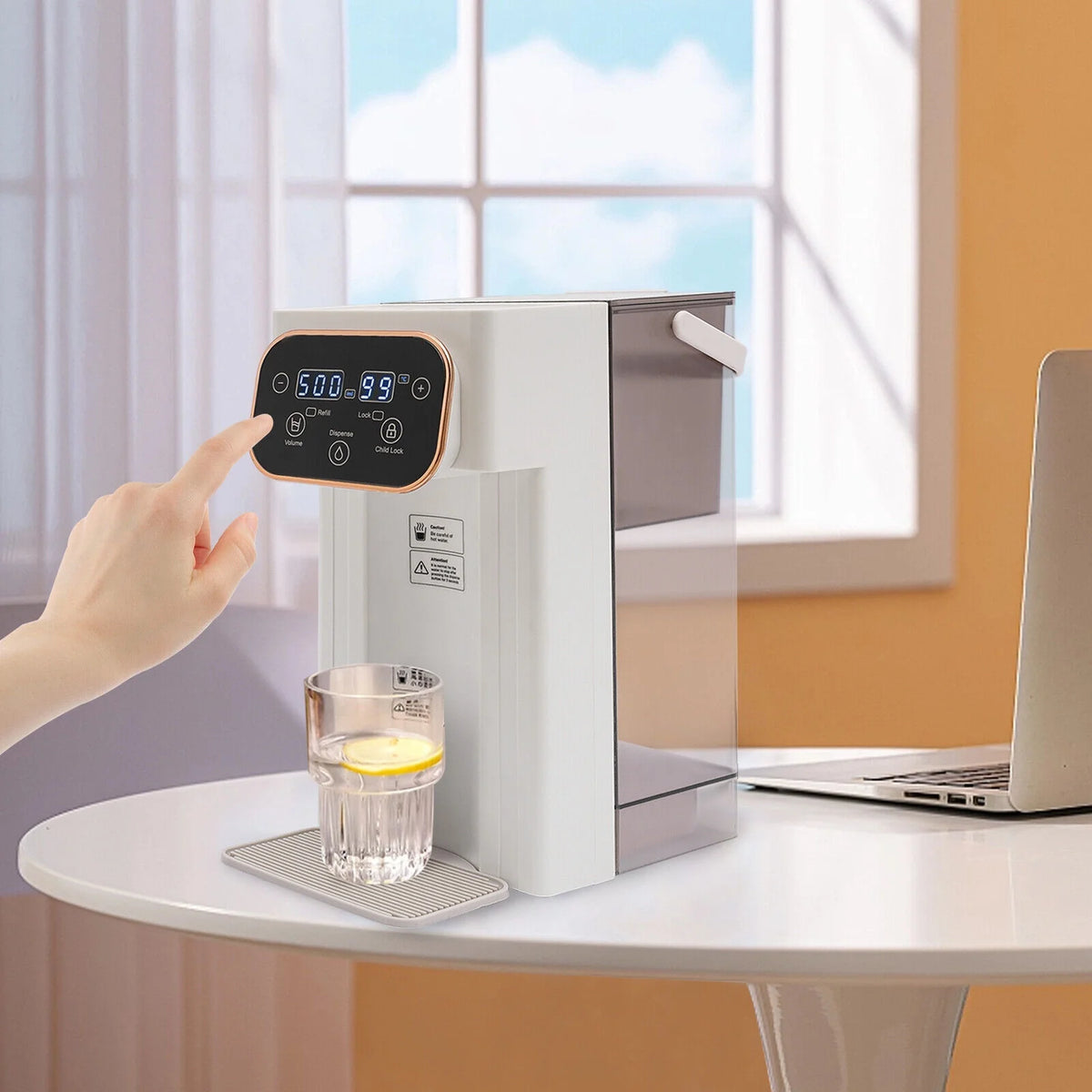 1500W Electric Kettle Hot Water Dispenser with Filter LCD Panel S408298